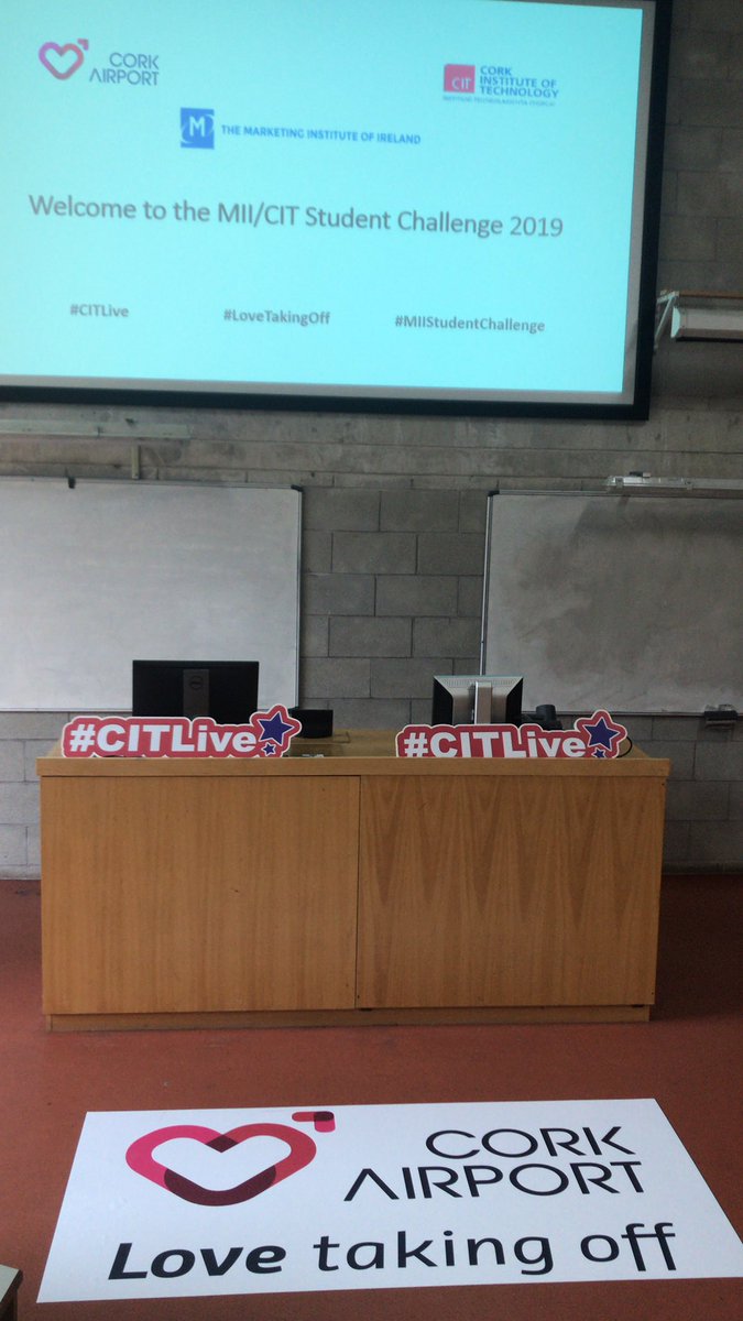 CorkAirport's tweet photo. .@CorkAirport is delighted to be collaborating with @CIT_ie on an exciting project with the final year Marketing Students who will be presenting to us along with @miicork .
#CITLive #LoveTakingOff #MIIStudentChallenge https://t.co/ANTbdeGLg1