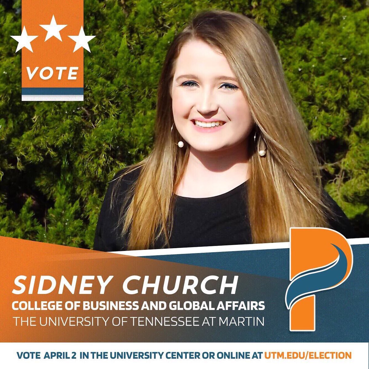 UTMChiOmega's tweet photo. Our sister, Sidney, would appreciate your vote today! 🧡💙 https://t.co/AoA3mMG3M7
