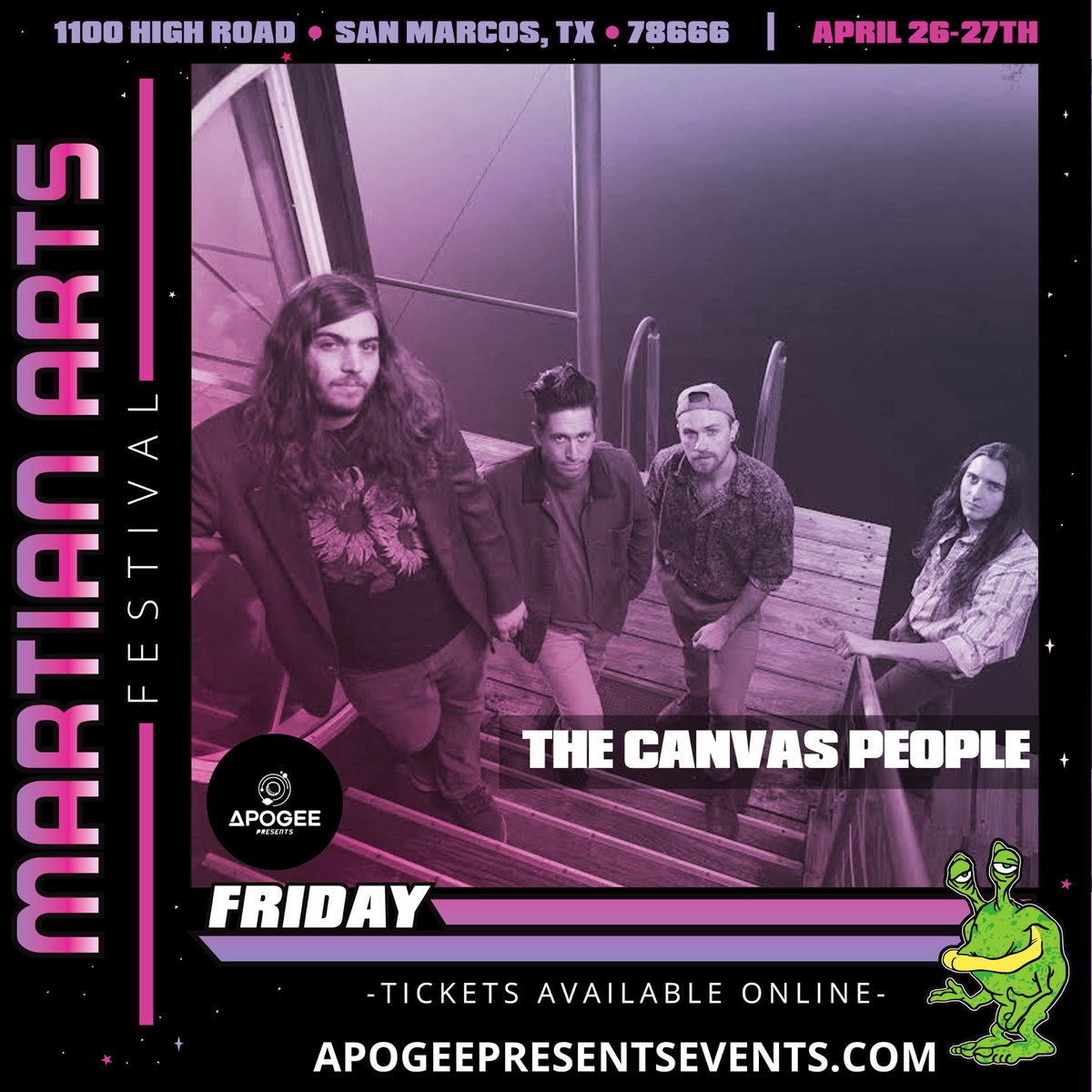 See you at <a href="/MartianArtsFest/">Martain Arts Fest</a> 🐉 We’ll be rockin the main stage Friday April 26 🍄 Tix on sale now —> bit.ly/2UpB5Kp