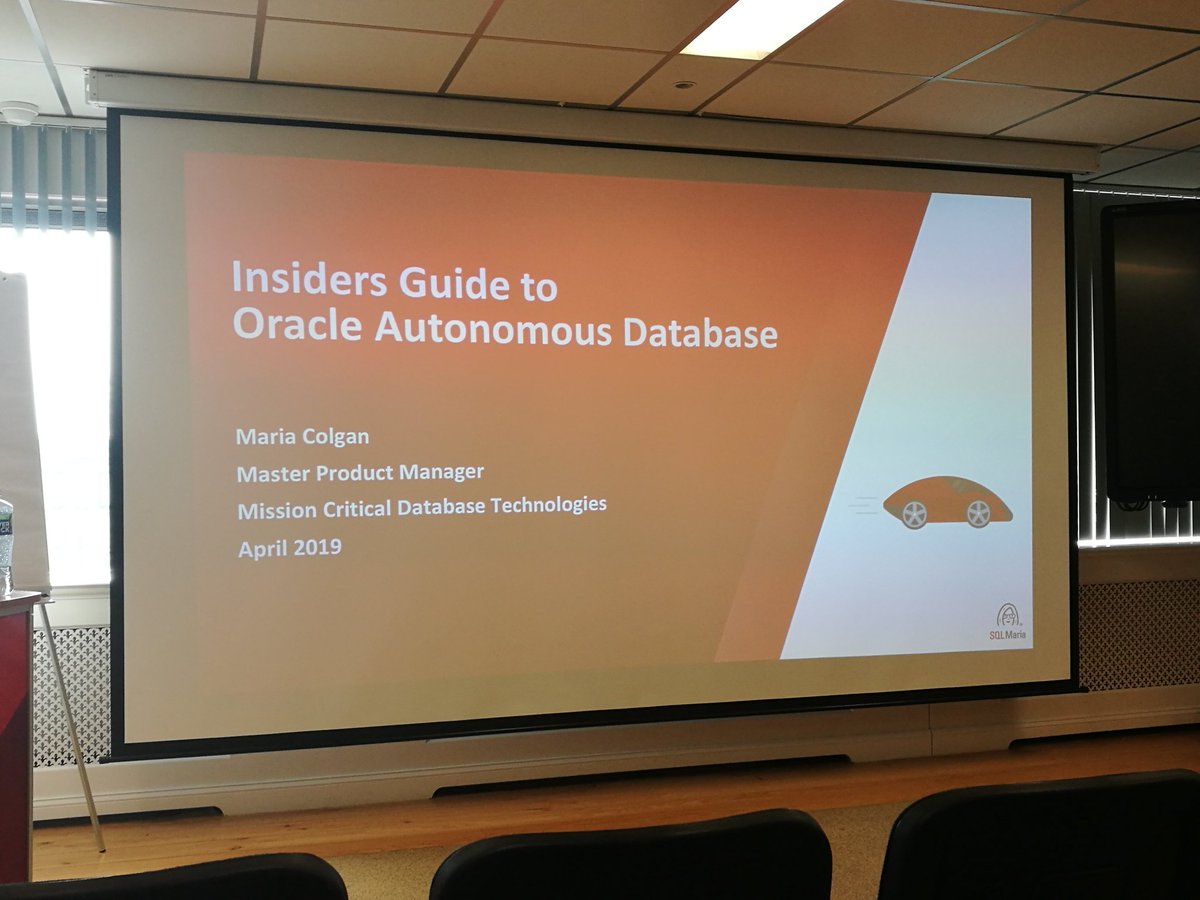 WouterDeWaard's tweet photo. Great presentation on various aspects of #oracle 's  autonomous database by Maria Colgan @SQLMaria . Topped off with a crash course of reading explain plans.... As a 20th  anniversary gift for @Qualogy_news (thx to @patch72 ) https://t.co/46aBJZDNrG