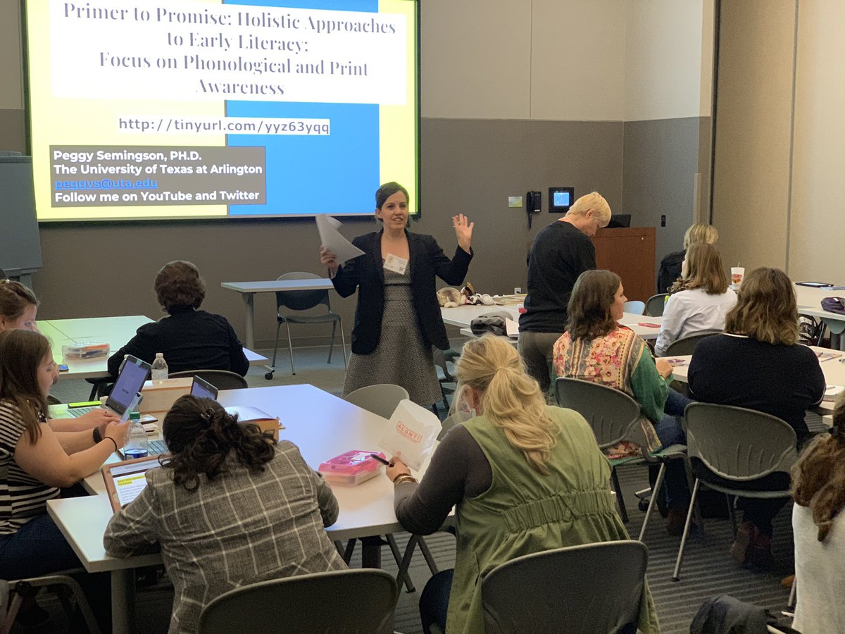 BrianRSmithSr's tweet photo. Holistic Approaches to Early Literacy with @PeggySemingson at #PrimerToPromise at #ESC11 So important! https://t.co/aGqSddpG9l