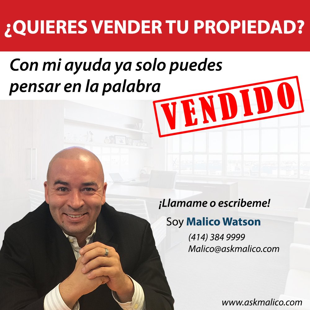 Malicokwatson's tweet photo. Trabajo en todo el Sur de Florida. Contactame y vendamos esa propiedad!

(414) 384 9999
Malico@askmalico.com 
https://t.co/NLB90S49Ks

#Realestate #Realtor #Investor #Realestateinvesting #Realestateinvestors #Miami #florida #propertymanagement #listing #buyer #seller #investing https://t.co/MmWVe8IvSk