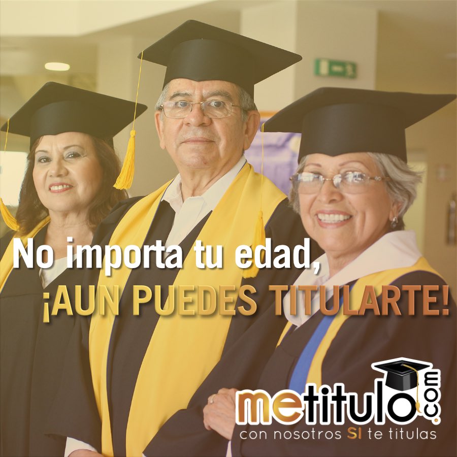 metitulo's tweet image. ¡No importa que tengas 40, 50, 60 años o más! Siempre estás a tiempo de titularte y tener un mejor empleo y oportunidades laborales. ¿Qué estás esperando?

Contáctanos para más información: goo.gl/3VUYys
#Acuerdo286 #YaTitúlate