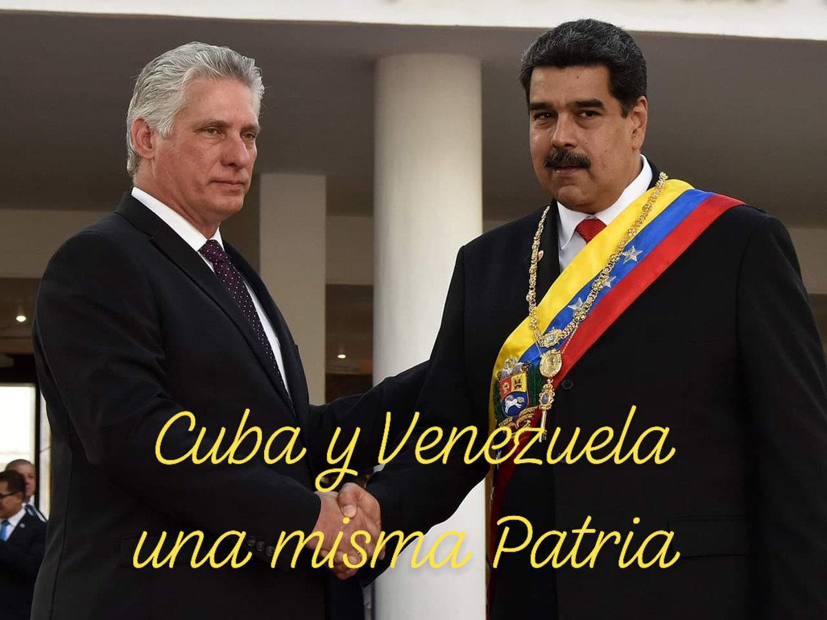 Miguel Díaz-Canel: "Paz y tranquilidad para el hermano pueblo bolivariano. Cesen las amenazas, las sanciones, la injerencia y los  sabotajes contra la #RevoluciónBolivariana en #Venezuela."  #ManosFueraDeVenezuela #SomosCuba #SomosContinuidad 🇨🇺🇻🇪