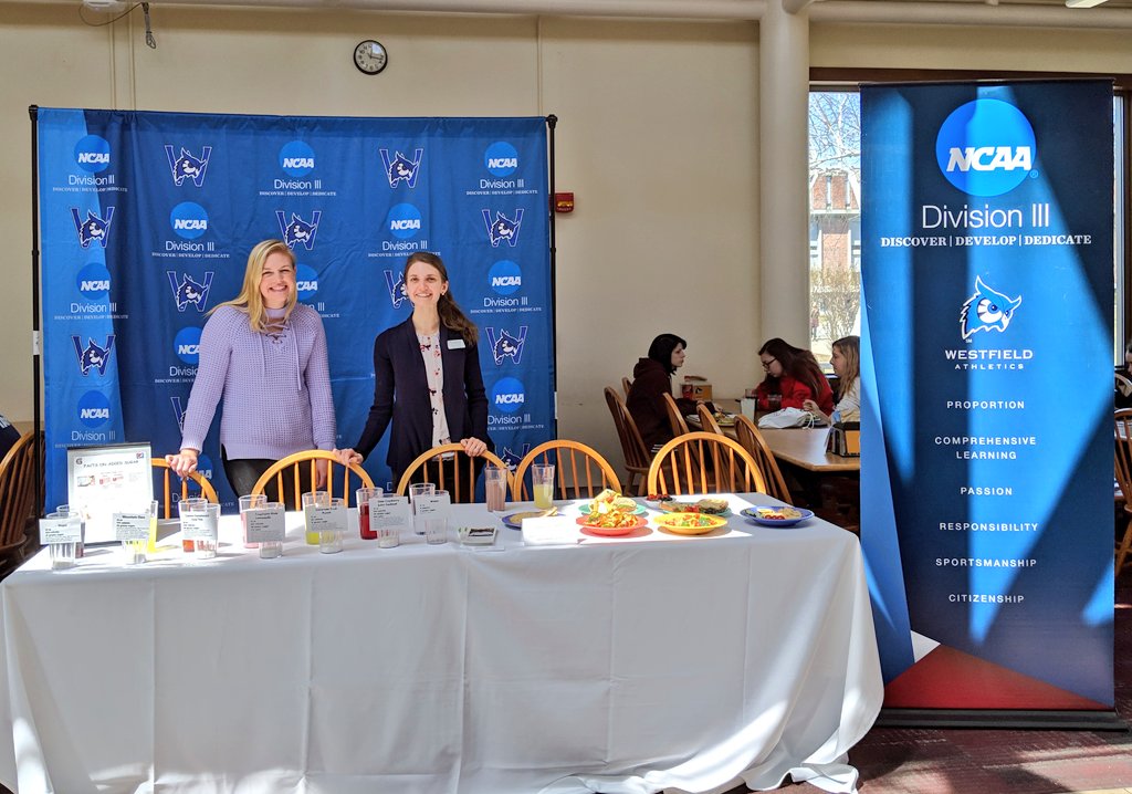 Thank you <a href="/WestfieldDining/">Westfield State Dining</a> (Lauren Smith, Nutritionist) for examples of healthy fuel and recovery options that the DC offers! <a href="/WestfieldOwls/">WSU Athletics</a> <a href="/WestfieldState/">Westfield State University</a>