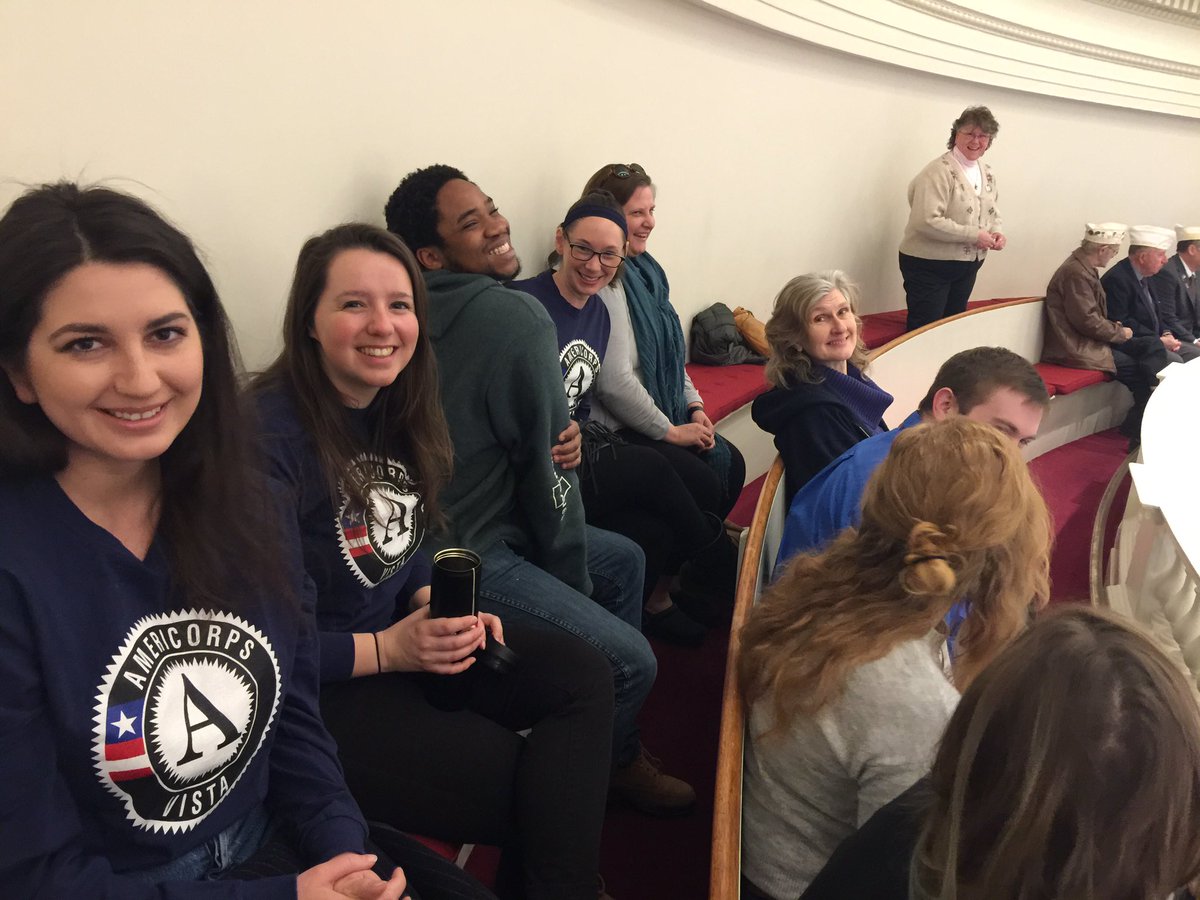 VermontCorps's tweet photo. This morning our commission chair had the opportunity to give the devotional at the statehouse and speak about how #NationalServiceWorks in #VT! https://t.co/A0xDei6Fhs