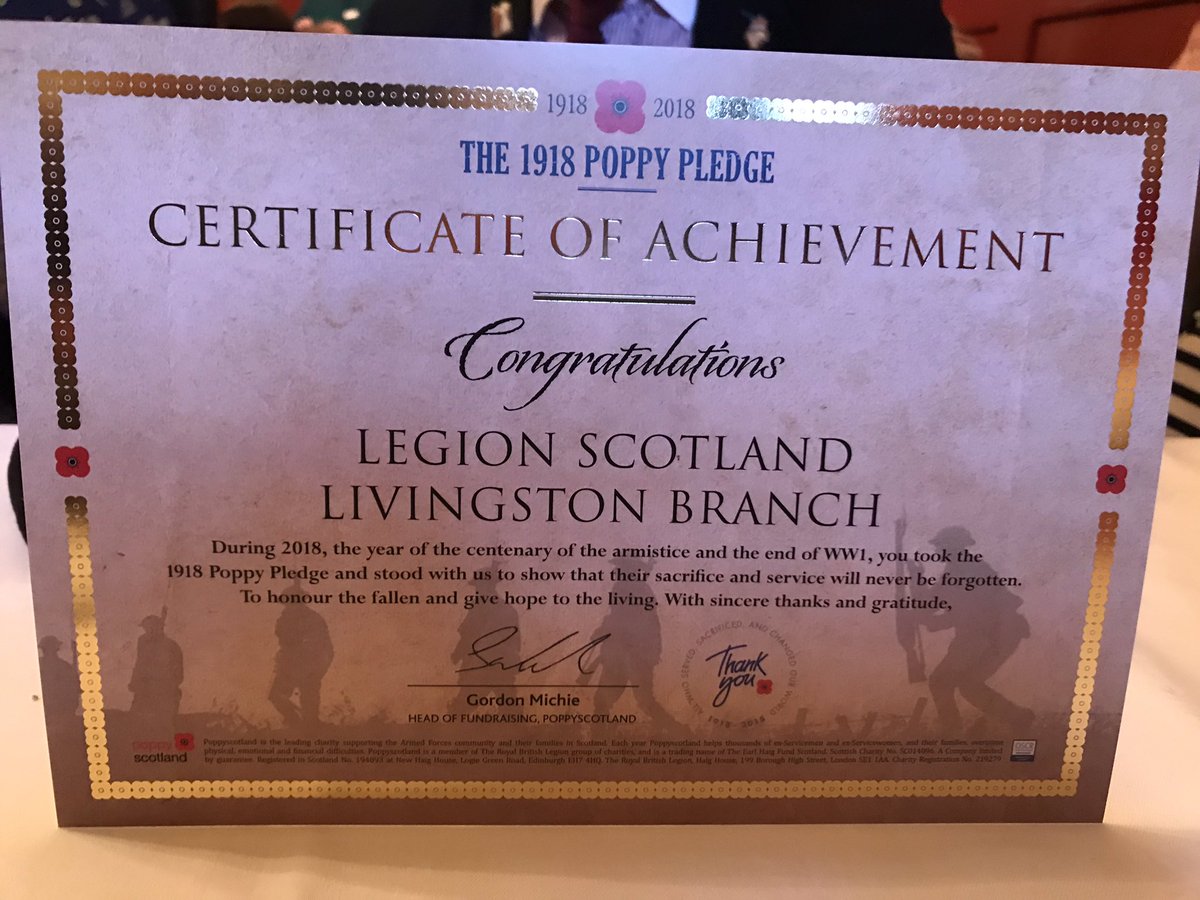 kelliot5's tweet photo. Being presented our certificate for participating in the Poppy Pledge #poppypledge #poppyscotland https://t.co/Onzp3EK5Bb