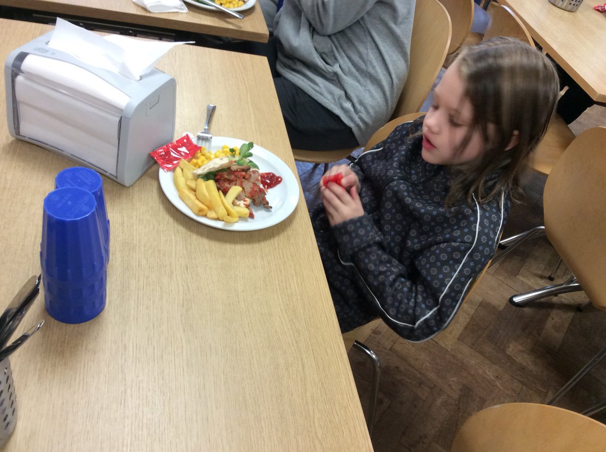 Dinner, ribs or kebab with chips