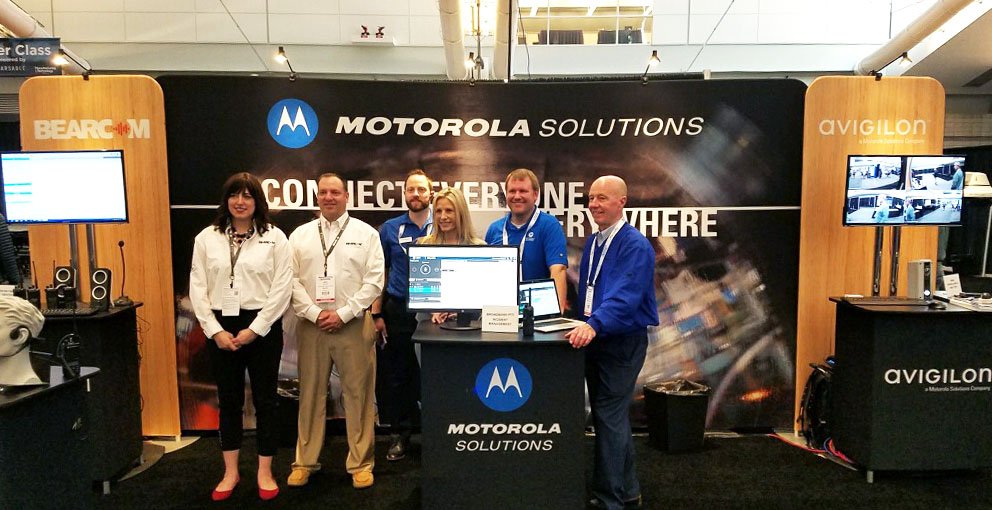 BearCom's tweet photo. Eric Fecat and Nicole Delgado from #BearCom are at the #Manufacturing and #Technology #Tradeshow today and tomorrow in Pittsburgh, PA! Stop by Booth 637 to learn about BearCom's partnership with @MotoSolutions and @Avigilon. https://t.co/UXC5BqA7XZ