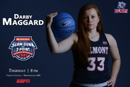 BelmontWBB's tweet photo. 🚨 Huge News! 🚨 

Darby Maggard has been selected for the @CollegeSLAM Women’s 3-Point contest on Thursday at the NCAA Men’s Final Four!

👌 https://t.co/JgTM8CdN1Y | #itsbruintime https://t.co/bSegxcbUp1