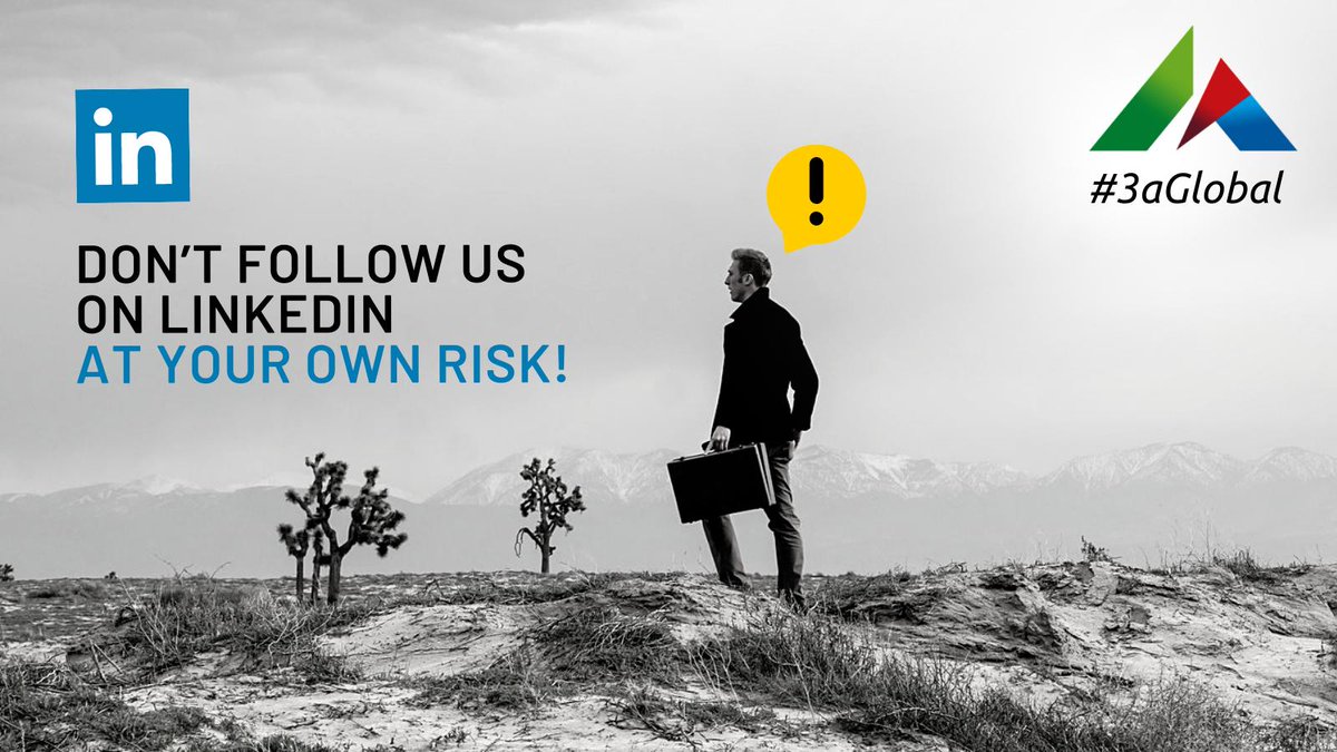 3aGlobal's tweet photo. Millennials make up 38% of LinkedIn’s user base, with a 10th of them (some 11M) in decision-making positions. That’s mind-blowing! Don’t be left out in the cold. Follow us 2day https://t.co/o05qn1Utwj
@3aGlobal network with members in #Cyprus, #Czech, #Gibraltar, #London &amp; #Malta https://t.co/zrrm24ykzI