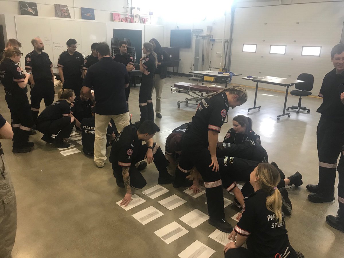 Reviewing ECGs by playing ECG Twister. Also a little team building and stress relief?