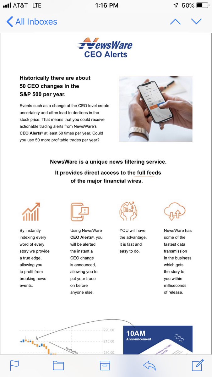 Newsware's tweet image. Interested in 50 potentially profitable trades a year? Try NewsWare’s CEO Alerts! Start your free trial now here: 
app-dev.newsware.com/register
#investing #stockmarket #financialnews #CEOalerts