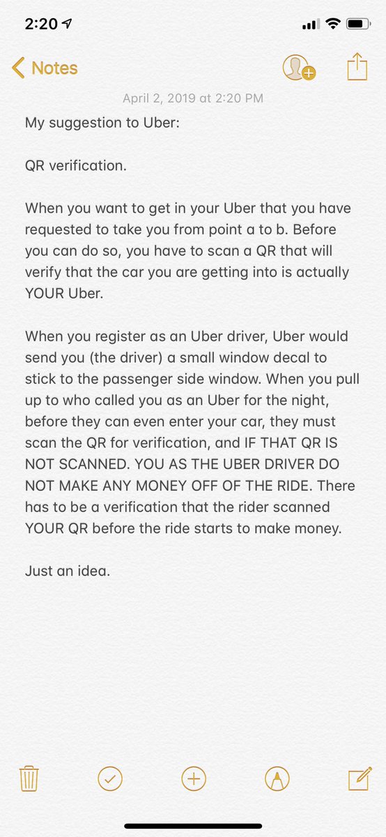 Kylebaileyy35G's tweet photo. HELP ME HELP UBER @Uber 

I do not know how to stop evil people from doing evil things. BUT this is my suggestion to Uber going forward. 

HELP THIS GET NOTICED BY UBER PLEASE. https://t.co/fv6mthoYTe