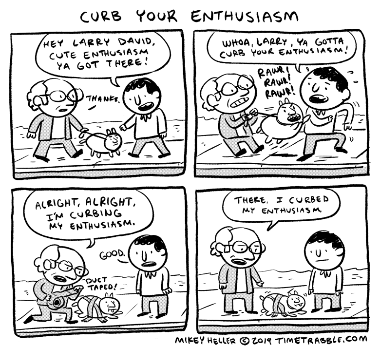 i drew a comic about Curb Your Enthusiasm 