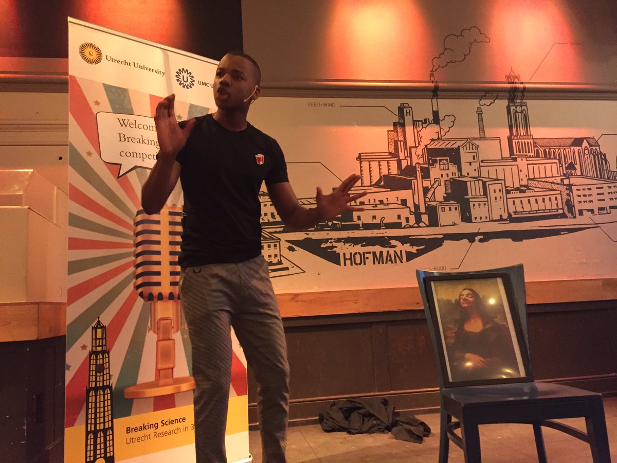 Public Engagement (@uniutrechtpe) on Twitter photo The first #BreakingScience contestant of tonight: Michael Musandu is explaining his research in artificial intelligence in 3 minutes! <a href="/UniUtrecht/">Utrecht University</a> The first #BreakingScience contestant of tonight: Michael Musandu is explaining his research in artificial intelligence in 3 minutes! <a href="/UniUtrecht/">Utrecht University</a>