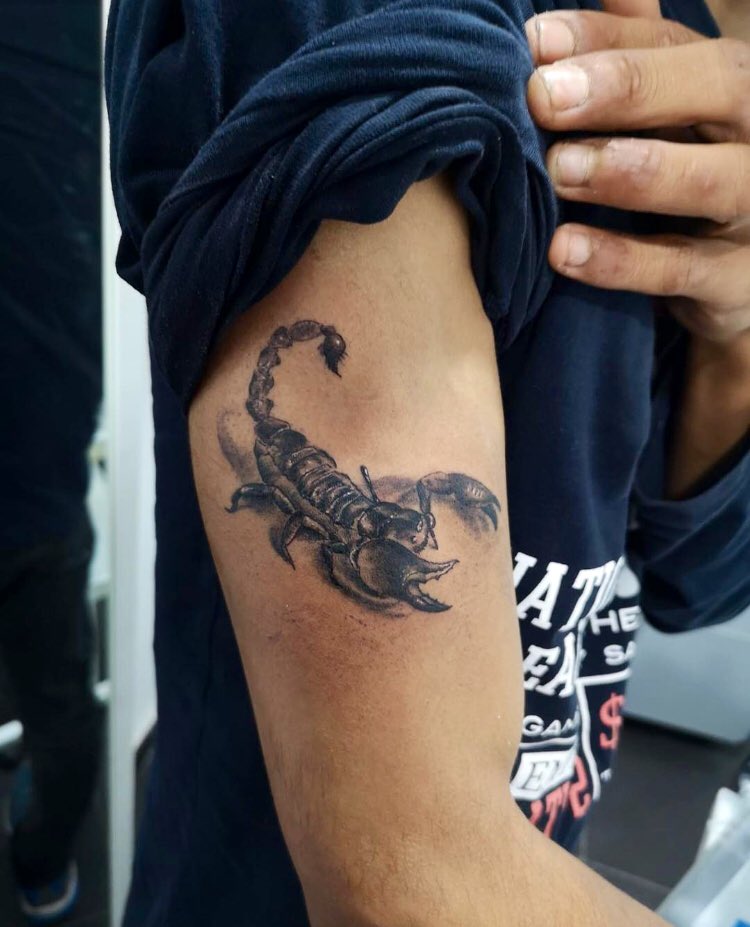 TatuatteStudio's tweet photo. Recién hecho @JJimenezRubio #tattooartist #tatuattestudio #valencia #patraix #escorpión #scorpiontattoo #tattooscorpion #tatuajeescorpion #freshtattoo #blackwork #blackworktattoo #realismotattoo #realistictattoo #realismtattoo https://t.co/8NH1rBpWvy