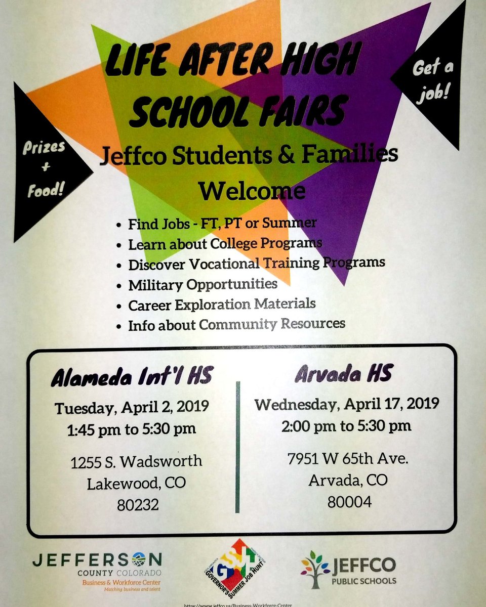jeffco_swap's tweet photo. Life after high school fair today. @JeffcoSchoolsCo @LinksCareer @COJasonGlass @JeffcoColorado #opportunityforyouth #summerjobs #learningtoadult https://t.co/bRbotx94NV