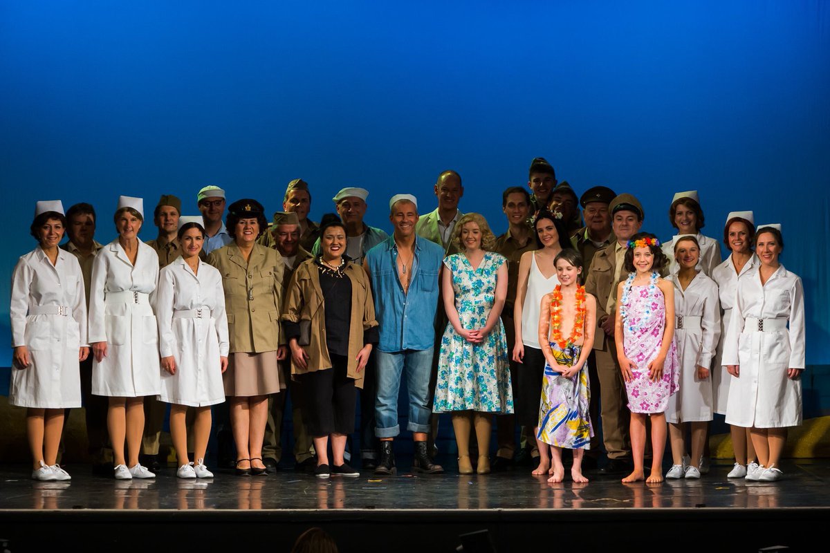 HMTC60's tweet photo. So the curtain has come down on the another HMTC show &amp; what an amazing &amp; fun show it was. 😀😳 Many thanks to everyone involved - cast, crew &amp; front of house staff - who have made the show such a fabulous success #hmtcsouthpacific #amateurtheatre 

📸: @washbrooke https://t.co/lKKz41K0qQ