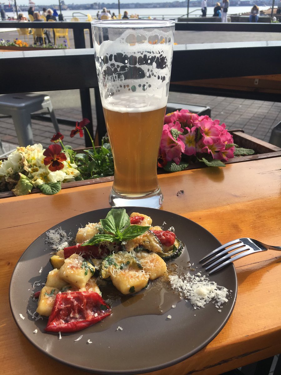 ⁦<a href="/greenleafbrew/">Green Leaf Brewing Company</a>⁩ Enjoying a lovely brew and freshly made gnocchi from pop-up chef Adam #delicious