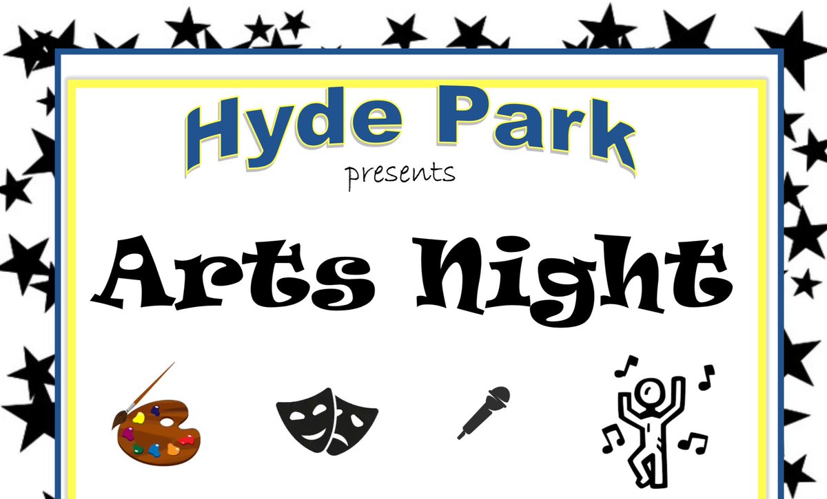 WarrenKirwan's tweet photo. Hyde Park 'Arts Night' is Wednesday, April 3rd from 5:00 - 7:30 p.m. See exciting pieces of student art, watch/listen to "Open Mic", and participate in a variety of activities that explore the arts. https://t.co/b0xvezlmYP @HydeParkPS @SCDSB_arts See everyone there! https://t.co/RQ6lWhBBBb