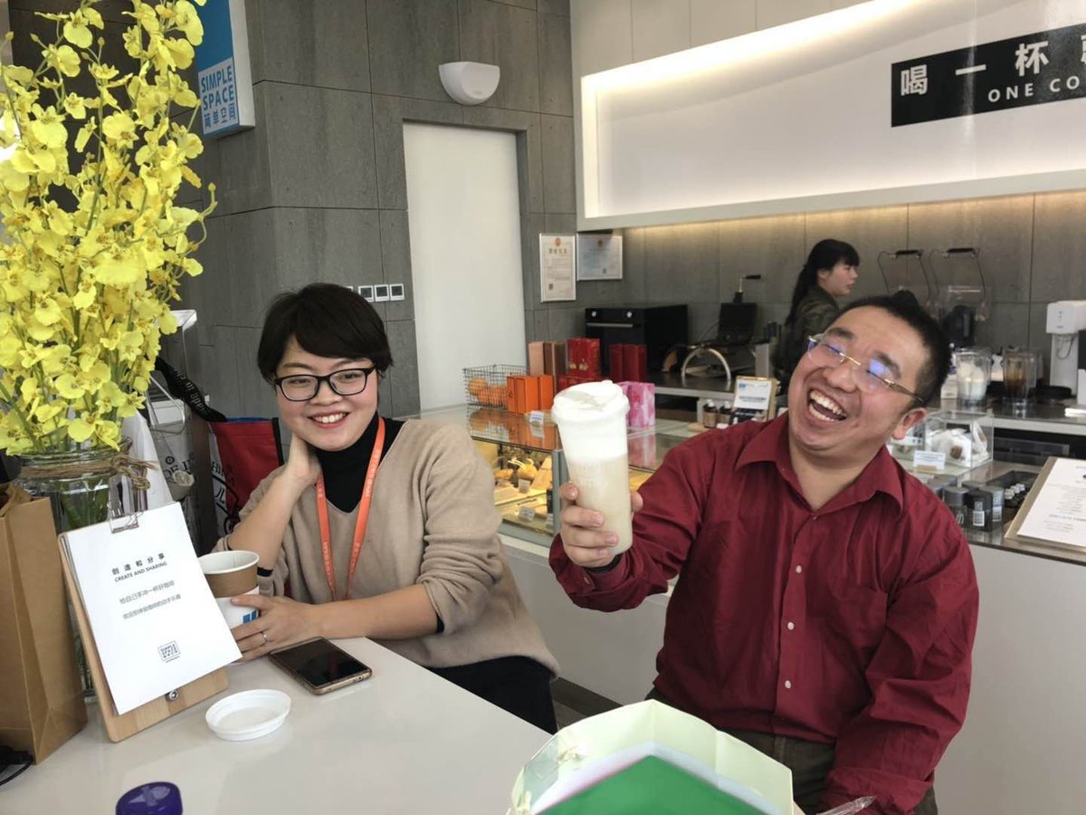 ESL_Corinne's tweet photo. Loved meeting Dan and Yi from the Rural Education Project while in Beijing!  I am excited to start teaching my first REP class of the semester tomorrow!  #ruraleducationproject #vipkid #vipkidlife https://t.co/a9kgh8gL8p