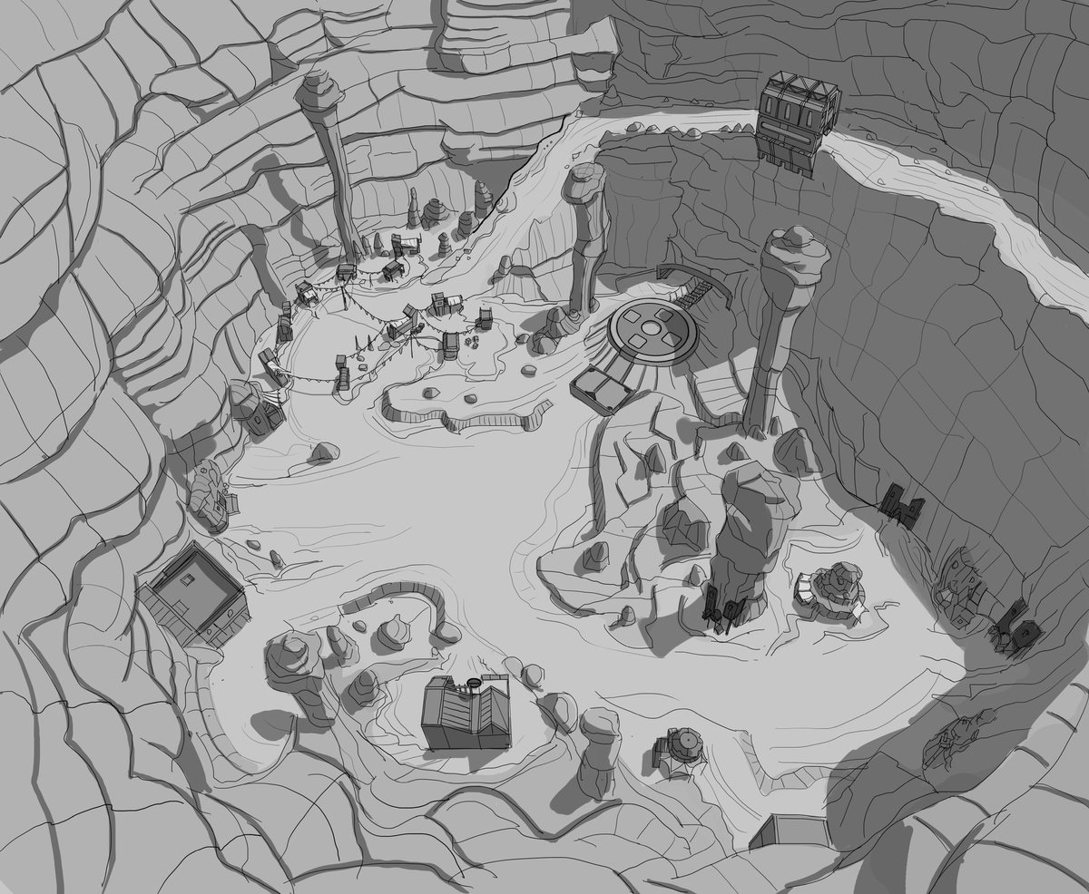 SubjectRedacted's tweet photo. Everyone loves concept art right? 
The best part of gamedev is exploring possibilities until your scope is way too big :)

This month's work is iterating on the Colony, the hub area where you chill and converse with it's semi-human denizens.

#gamedev #indiedev #conceptart https://t.co/C78qdl8v4P