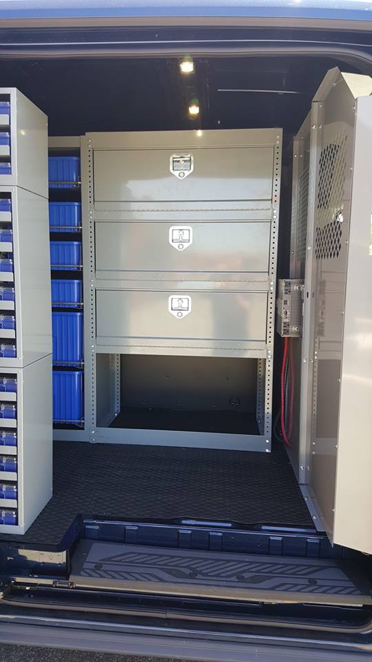 AmericanVan149's tweet photo. #Ford #Transit #MediumRoofVan upfitted at https://t.co/AEKpJxTJ3G with 65" High Steel #Shelving, #BulkBinRack, #CarryCaseShelfCombo, #ShelfTower #TrippLitePowerInverter mounted to our Steel #BulkheadPartition. #AmericanVan #SafeFleet #AmericanVanEquipment #VanEquipment #MadeInUSA https://t.co/m4O8p6VrXs