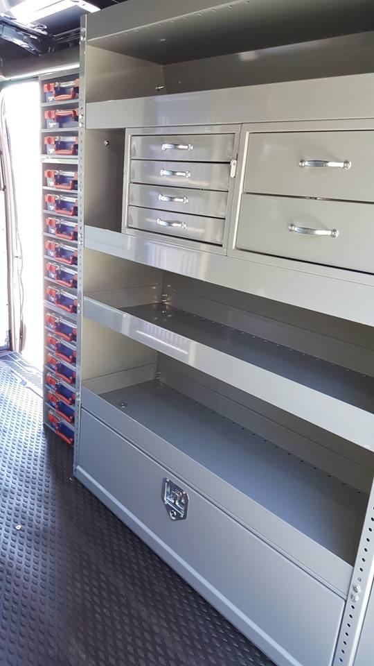 AmericanVan149's tweet photo. #Ford #Transit #MediumRoofVan upfitted at https://t.co/AEKpJxTJ3G with 65" High Steel #Shelving, #BulkBinRack, #CarryCaseShelfCombo, #ShelfTower #TrippLitePowerInverter mounted to our Steel #BulkheadPartition. #AmericanVan #SafeFleet #AmericanVanEquipment #VanEquipment #MadeInUSA https://t.co/m4O8p6VrXs