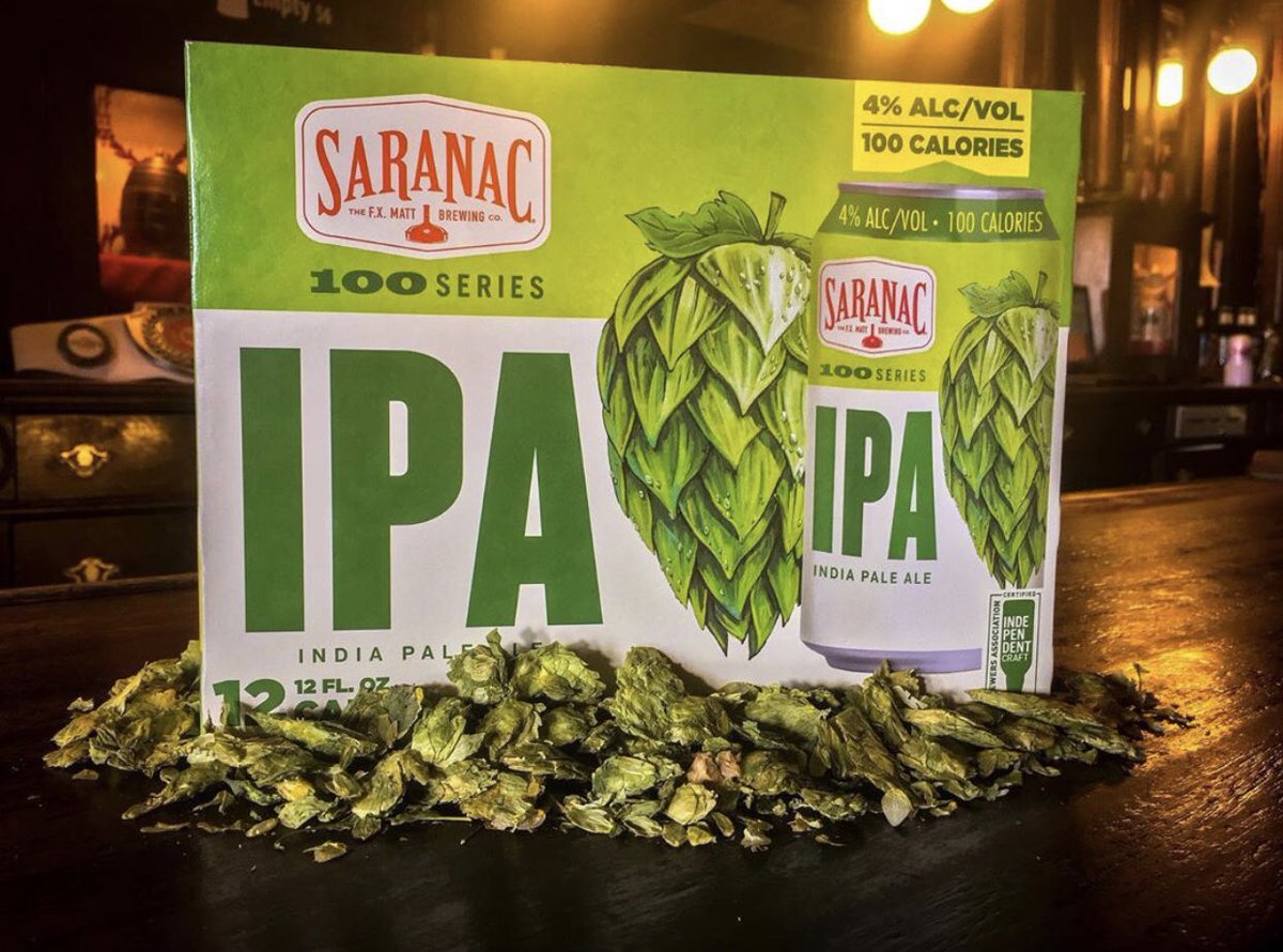 kohlerdist's tweet photo. NEW from @SaranacBrewery IPA 🍻 only 100 calories with a great and classic IPA flavor 🍻 https://t.co/N6Zb0gxpa1