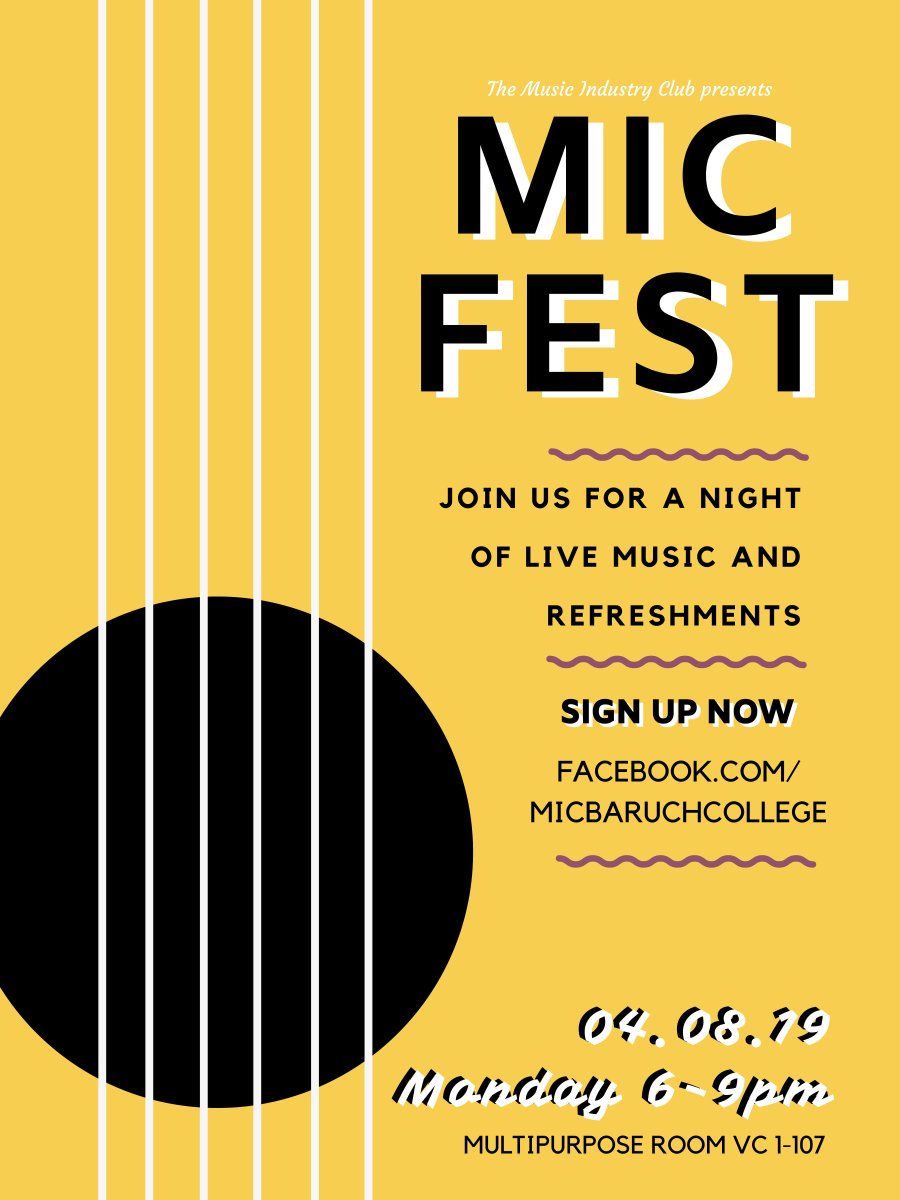 Live Music🎸🎤 Free Food 🍕🥤 Good vibes 💃🕺
Sign up: buff.ly/2Us4jZh
#BeBaruch