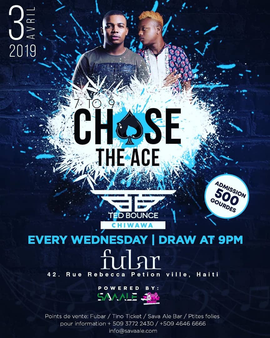wilnervice2k's tweet photo. Demen 3Avril 2109 Randevou a #Fubar Lye ! #7to9 #ChaceTheAce Pandan'w Ht Ticket a Pouw  Vinn Enjoy Wap Gen Chans Genyen Gwo Lo a E Wap Ede Kominotew. @partyzone_haiti @savaale_bar @ChaceTheAce #Konbit💪🏿💪🏿🙌🏾🙌🏾🙌🏾 https://t.co/gdZx5w4WpY