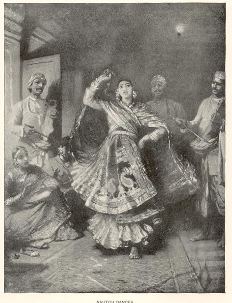  #Nautch dancer Danceobserve the dress- that time dancers also maintained dignity of clothing sense? elegancea print dated 1888c:  http://columbia.edu 