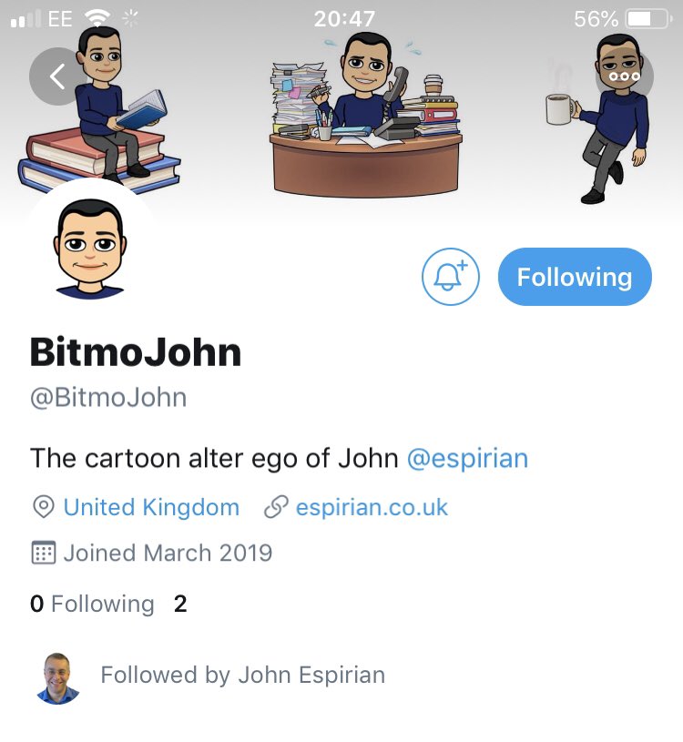 IngeniousCorner's tweet photo. Sorry, Twitter, I’ve been in hibernation but I’ve had to jump out to say I’m so excited!!
If you follow @espirian, you’ll have heard of #BitmoJohn. Well, I’ve just found out he has his own Twitter account and I’m his 1st official follower!! 🥇
Go follow @BitmoJohn. 😍 https://t.co/KHMFafPwq9