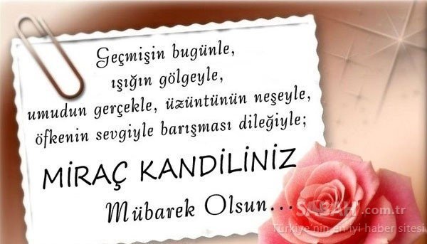 Miraç kandiliniz mübarek olsun...