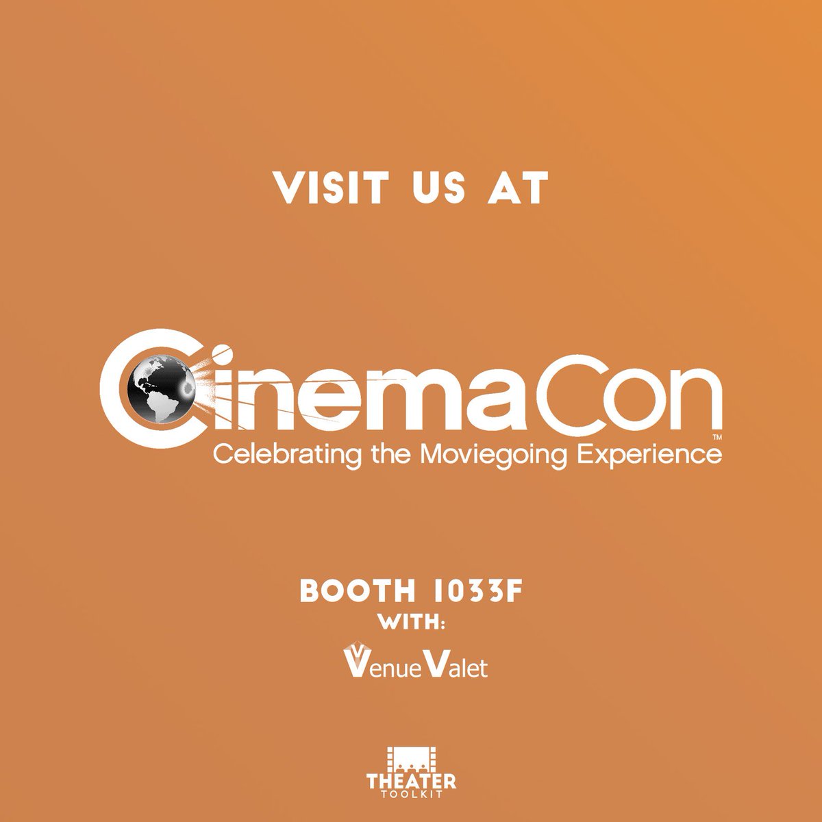 TheaterToolkit's tweet image. We are here at @cinemacon! Booth 1033F with Venue Valet! Come by and talk with some of the developers, designers, and managers behind Theater Toolkit! We would love to meet you!
#cinemacon #cinemacon2019 #whatsinyourtoolkit #theatertoolkit