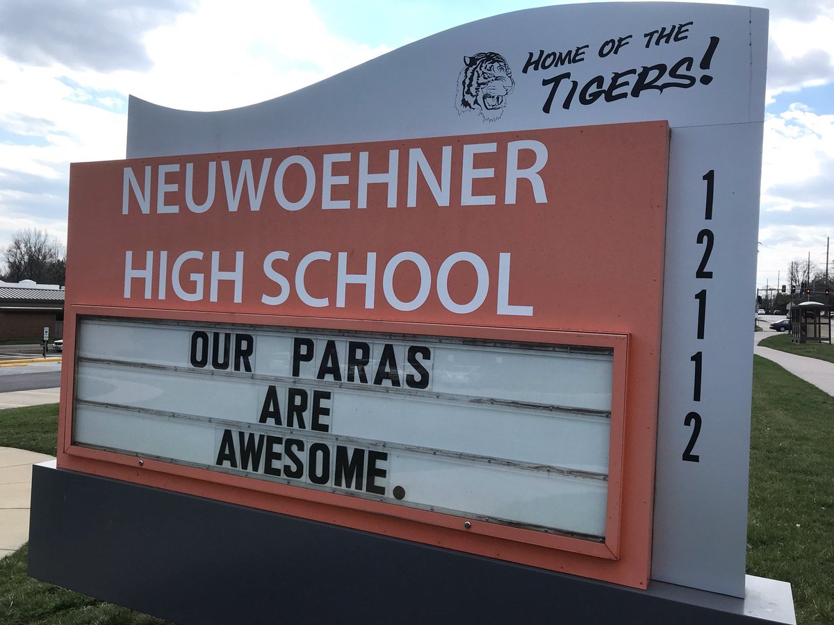 NeuSchoolSSD's tweet photo. It's Paraprofessional Appreciation Day! We know that our students' progress is directly impacted by the work each of our paras does for our school community. Thank you, Neuwoehner Paras! https://t.co/52DjV7DMXm