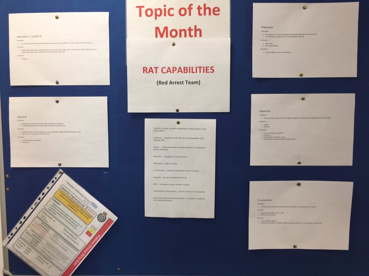 Topic of the Month for April at #Beverley station is RAT Capabilities @YorksAmbulance #Reflection #TopicOfTheMonth 🐀 💉 ⚡️🚑