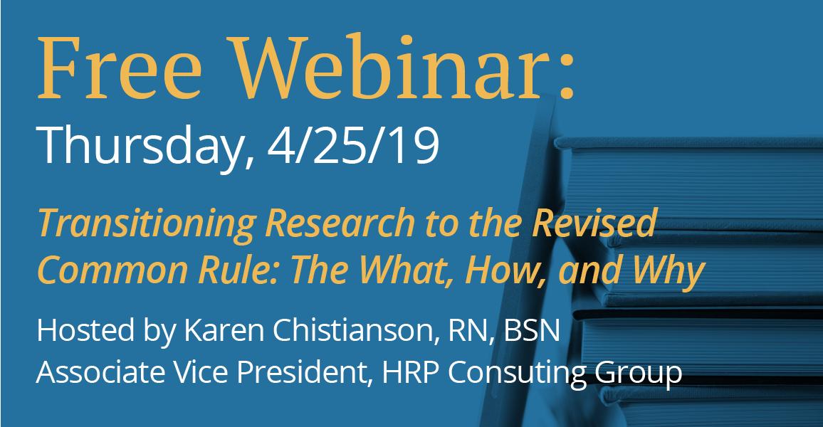 citiprogram's tweet image. REGISTER NOW - CITI Program will be hosting a free, one-hour webinar by Karen Chistianson - Transitioning Research to the Revised
Common Rule: The What, How, and Why. #webinar #revisedcommonrule #research #clinicaltrials #clinicalresearch #commonrule
zoom.us/webinar/regist…