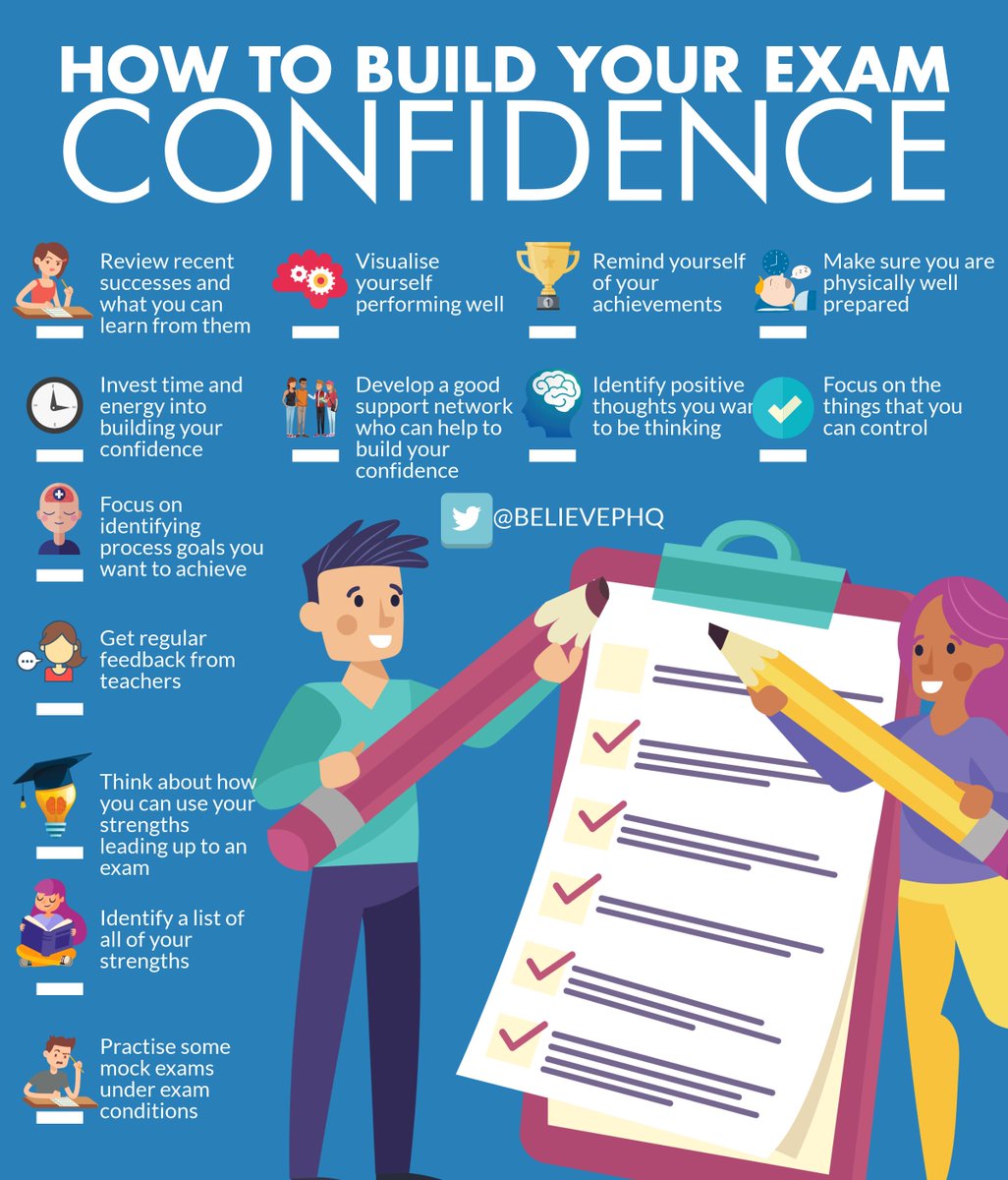 BelievePHQ's tweet image. 13 ways students can build their exam confidence
