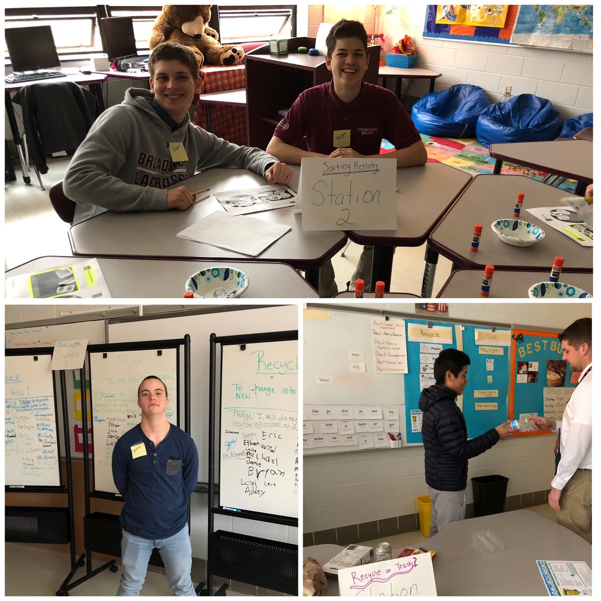 Our ACC students have been learning about recycling! Today they became Recycling Ambassadors and hosted a station rotation presentation for students and staff! We even signed a pledge to better our environment! #AACPSAwesome #EnvironmentalLiteracy @AACPSSignatures @mimi_gerbs I