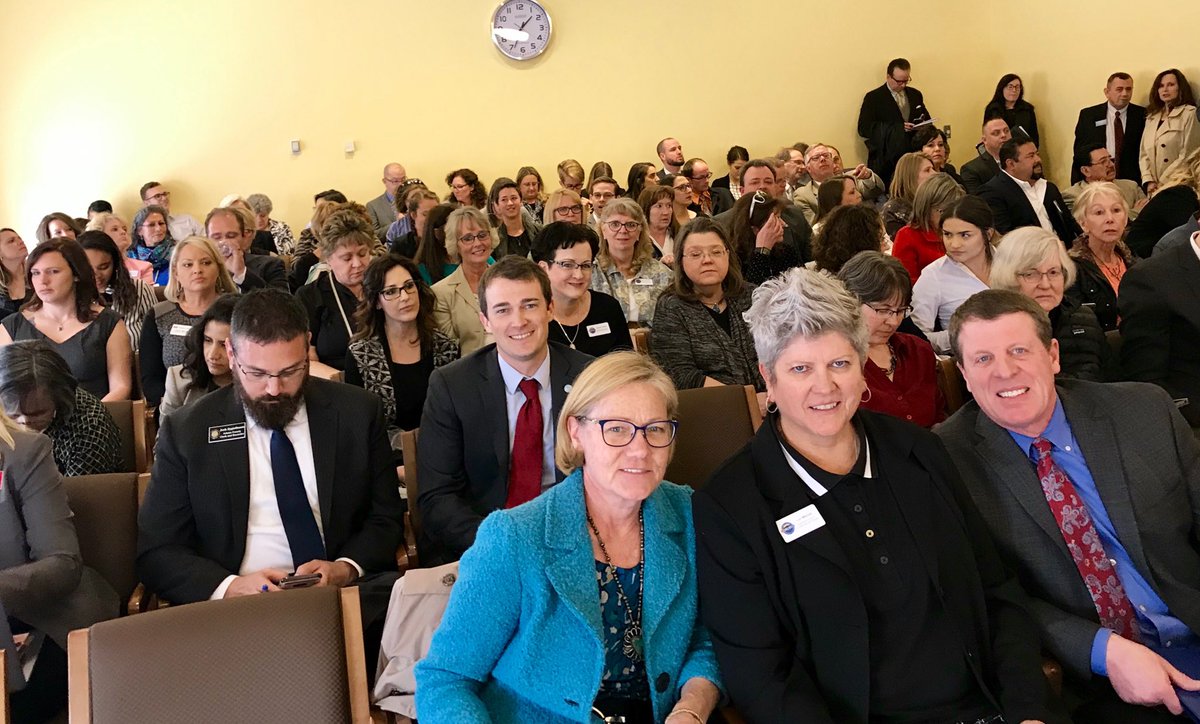 Standing room only today at House State Affairs as county clerks converge on #coleg to make their thoughts known on an election bill. #copolitics