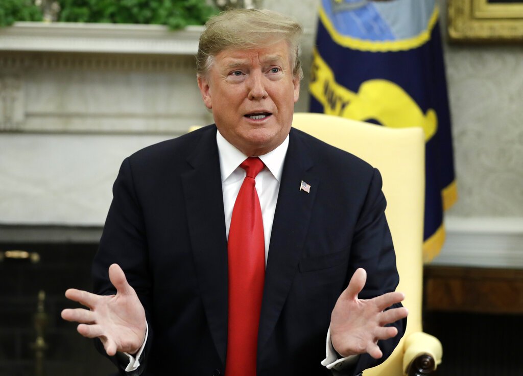 OANN's tweet photo. President Trump: Security is more important than trade, border shutdown possible - https://t.co/qwOb8fOhZa #OANN #BorderCrisis #BorderSecurity https://t.co/NdrKtqj2zq