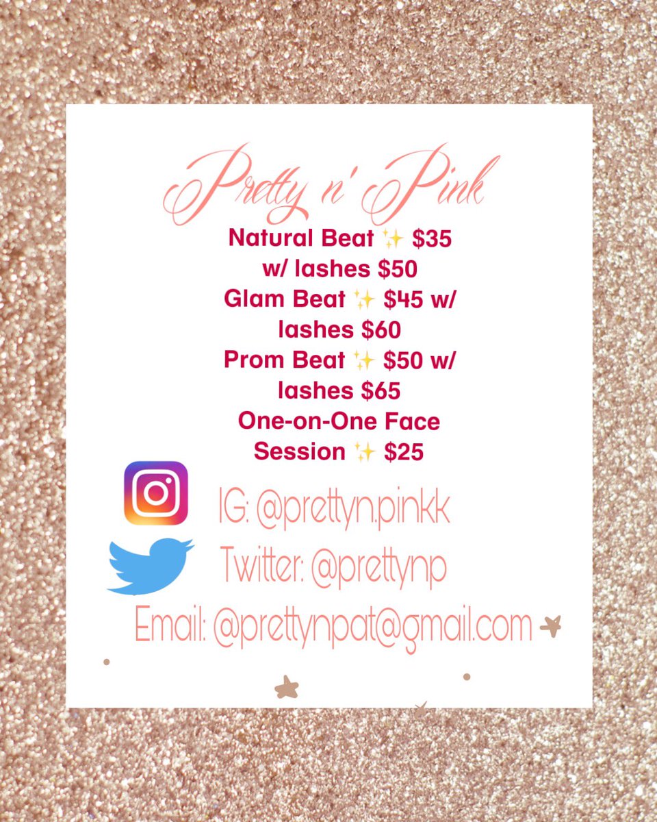PrettynP's tweet photo. 🌸 Here are our prices ladies, DM to book now! Prom season, Spring Fling, Probate season, Grad season, Weddings, and more ✨Feel free to ask ANY questions 💕 https://t.co/Re2sqfSuGg