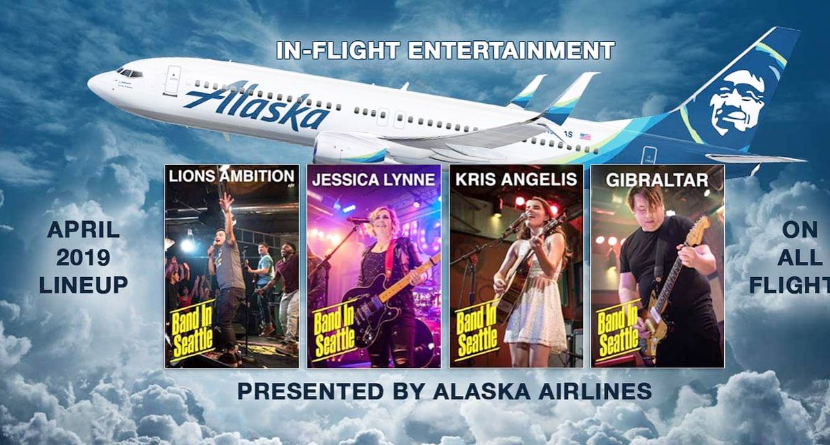 Look who’s on <a href="/alaskaair/">Alaska Airlines</a> flights this month!! If your traveling check out our episode of <a href="/bandinseattle/">Band In Seattle</a> on all flights! #alaskaairlines #seattle