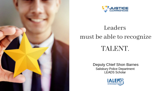 JCH_Aaron's tweet photo. We love this quote from Deputy Chief Shon Barnes about the relationship between leadership and finding great talent. "Leaders must be able to recognize talent." https://t.co/Z61p3WhiQJ #IALEP #lawenforcement #leadership #HR #staff https://t.co/7KyrZ99GG9