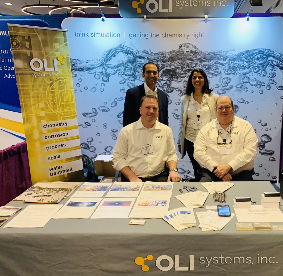 OLISystems's tweet photo. Meet @VineethRam , @JimBerthold_OLI , @Rasika_OLI and Mike Kochevar at booth 306 @ChEnected #AIChESpring 2019 to know more about the right #chemistry #electrolytes #processsimulation https://t.co/4JSG5XcokS