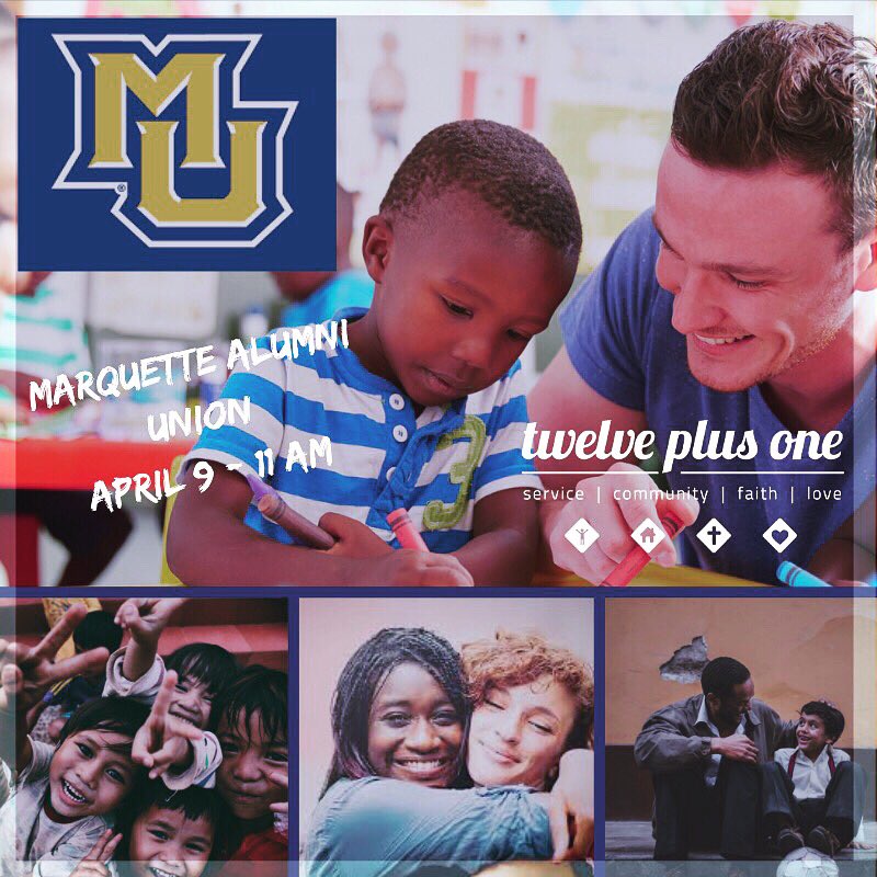 Come see us at <a href="/MarquetteU/">Marquette University</a> next Tuesday, April 9 in the Alumni Memorial Union. Learn about a summer, semester of year #service experience.  Looking forward to seeing you next Tuesday! 
#marquette #faithandservice #gapyear #volunteer #community #faith #summerofservice #Milwaukee