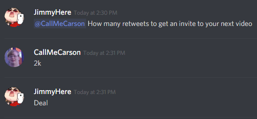 JimmyHere's tweet image. Please retweet this I want to be in CallMeCarson's next Youtube Video