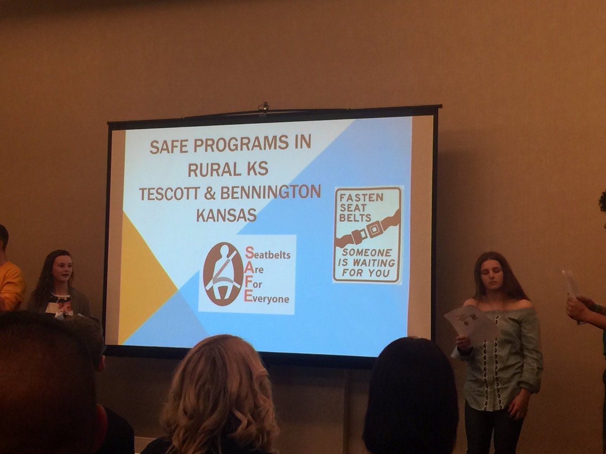 SAFEks's tweet photo. Tescott and Bennington SAFE teams show how traffic safety activities can impact rural communities. @tescottschools @BenningtonSafe #BeSAFE #TSCWichita https://t.co/yJBv3yS9eL